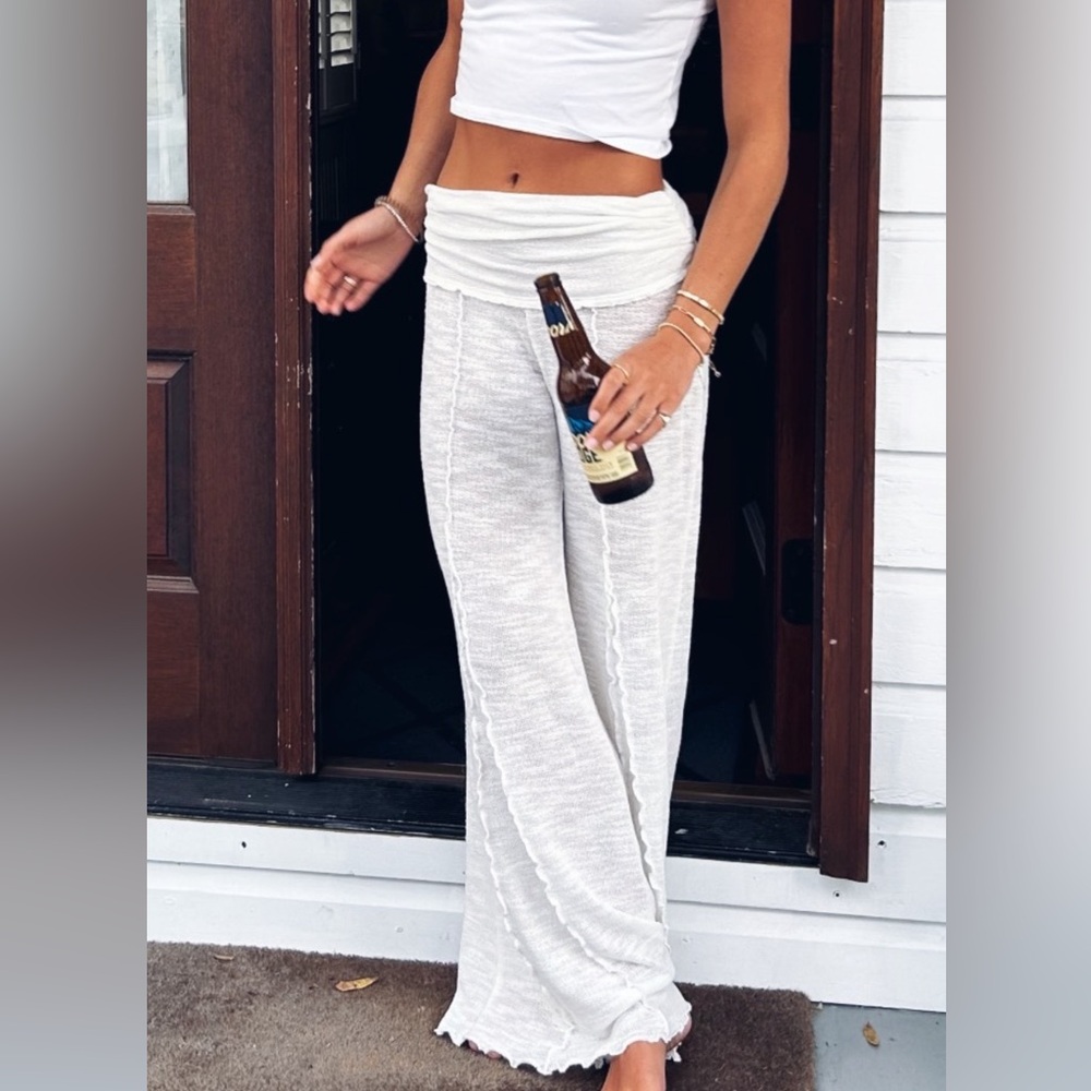 Urban Outfitters White Wide Leg Pants